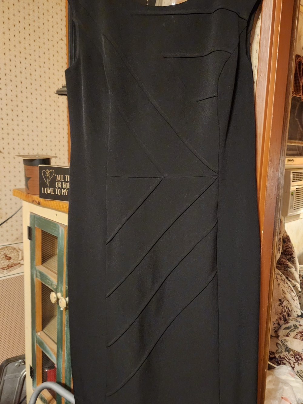 NWOT Classic Black Sleeveless Sheath Dress SZ 14
